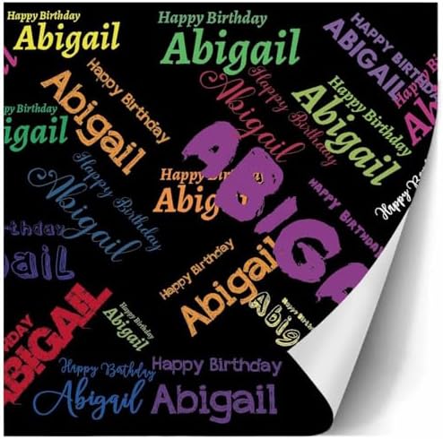 AOFUN Wrapping Paper One Roll for Boys Girls Men Women - Love for Couples With Name/Date - 3 Rolls 58" x 23" - Image 3