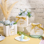 Jetec 45 Pcs Mini Thank You Gift Bag with Handle, White/gold - Image 2