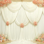 30x10ft Ivory Backdrop Curtain Panels for Parties - Wrinkle Free Polyester Photo Curtain Backdrop Wedding Back Drop Fabric Drapes for Party Decorations Background for Photography by WishCare