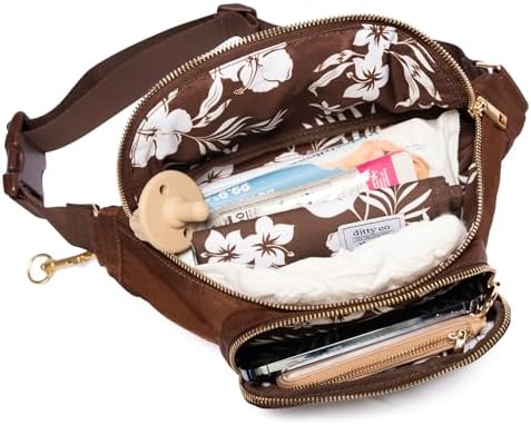 Ditty Co. Small Diaper Bag - Portable Changing Pad - Crossbody Bags For Women - Baby Wipe Holder - Baby Travel Essentials (Chocolate Brown) - Image 7