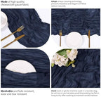 14 Pack Navy Blue Cheesecloth Table Runner 17x108 Inch Semi Sheer Boho Gauze Cheese Cloth Fabric Table Runners, for Wedding Party Baby Shower Birthday Home Decor Garden Farmhouse - Image 4