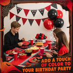 Lasnten 50 Sets Halloween Pre Rolled Silverware, Black Red Disposable - Image 5