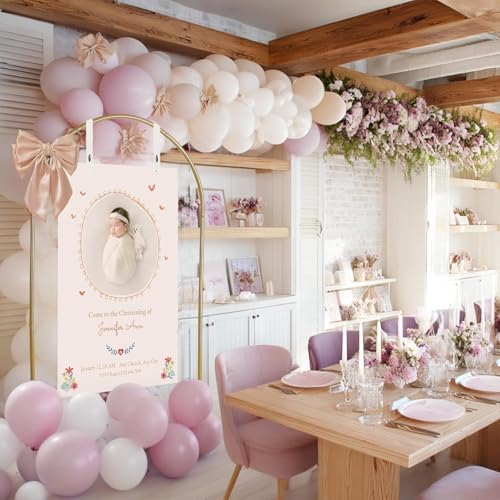 7.22 FT Wedding Arch Backdrop Stand, Balloon Arch for Ceremony, Wedding Birthday Baby Shower (Gold, Arched‑M) - Image 3