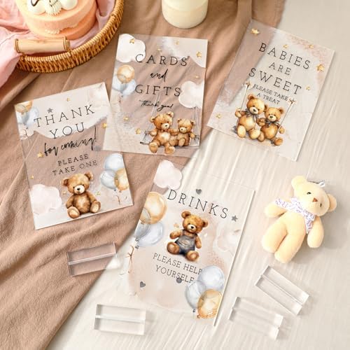 Vercraft 6 Pcs We Can Bearly Wait Baby Shower Table Decorations - Image 5