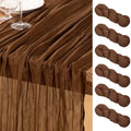 DeZerlor Brown Cheesecloth Table Runners 6 Pack Fall Runners by DeZerlor