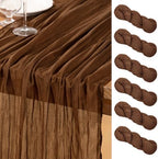 DeZerlor Brown Cheesecloth Table Runners 6 Pack Fall Runners by DeZerlor