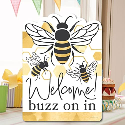 Big Dot of Happiness Little Bumblebee - Party Decorations - Bee Baby Shower or Birthday Party Welcome Yard Sign - Image 4