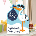 Big Dot of Happiness Boy Special Delivery - Baby Shower Decorations - Blue It's A Boy Stork Baby Announcement & Welcome Yard Sign - Image 6
