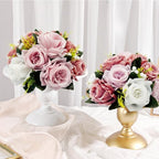 10Pcs Artificial Rose Balls for Centerpieces (Dusty Pink & White) - Image 7
