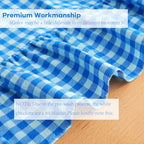 Dark Blue White Gingham Table Cloth Square 60"x60" - Image 6