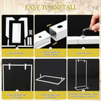 Blulu 3 Pack Wedding Sign Holder, Adjustable Sign Stand, 50-68 in,White - Image 4