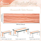 6 Pack Peach Cheesecloth Table Runner 10Ft 23 x 120 Inch - Image 2