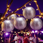Paper Lanterns Round Paper Lanterns Decorative Ball Lanterns Lamps for Weddings, Birthdays, Parties and Events 16-Inch 5 Packs (Silver) - Image 4