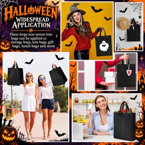 Amylove 80 Pcs Non Woven Tote Bags Bulk Large Reusable Gift Bag Reusable Grocery Bags, 15 x 11. 8 x 4 Inches - Image 6