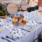 Kochorie 400 Pieces Black Paw Disposable Party Tableware Sets Dog Puppy Supplies Including Plates Cups Napkins Cutlery Serves 50 for Birthday Puppy Theme Party Decorations - Image 5