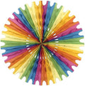 Beistle 12-Piece Tissue Fans in Multicolor, Decorative Ceiling/Wall Hanging for Birthday, Bridal/Baby Shower, Anniversary, Events, Parties, 25" by Beistle