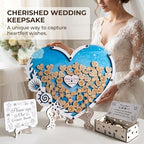 Personalized Beach Wedding Guest Book Alternative, Seashell Heart Drop Box - Image 4