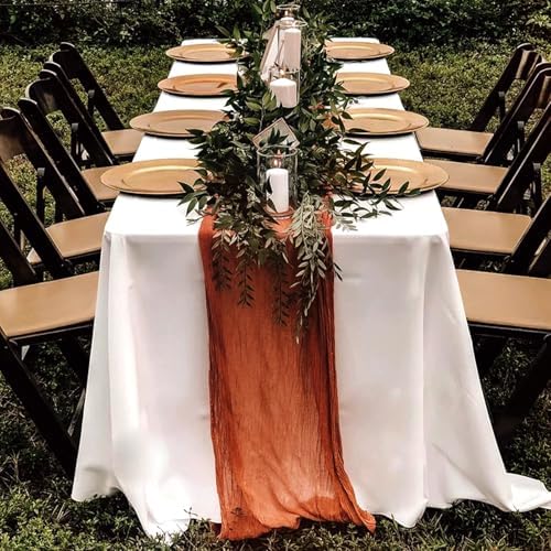6 Pack Terracotta Cheesecloth Table Runner 10Ft 23 x 120 Inch - Image 7