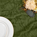 12 Pack Olive Green Table Runner 10Ft Cheesecloth Table Runner Rustic Gauze Table Runners Romantic Long Sheer Fabric Cheese Cloth Table Runners for Wedding Party Bridal Baby Shower - Image 5