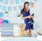 Gilprop 50 Sets Baby Shower Favors for Guests Includes 50 Baby Shower Ballpoint Pens 50 Thank You Bookmarks 50 Organza Bags for Gender Reveal Gifts Guest Prizes(Cowboy,Blue) - Image 6