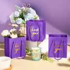 Honoson 60 Pcs Mini Thank You Gift Bag with Handle Bulk,Purple - Image 2