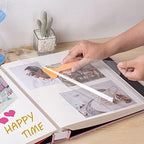 Large Photo Album Self Adhesive 4x6 5x7 3x5 8.5x11 Scrapbook Magnetic Album DIY Scrap Book Length 13 x Width 12.8 (Inches) 120 Sticky Pages Linen Cover DIY Photo Album (Pink) - Image 2
