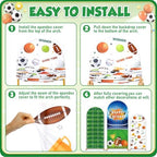 3Pcs Sports Themed Arch Backdrop Cover Multi-Sport Star Party Decorations - Image 4