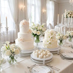 White 3Pcs Nesting Metal Cake Plate Stand Set 8" 10" 12" Dessert - Image 6