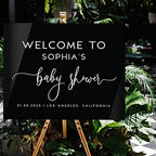 Andaz Press 16X20 Black Acrylic Personalized Baby Shower Welcome Sign, Gender Neutral Script Large Custom Sign For Easel Stand, Baby Shower Decorations, Personalized Baby Shower Sign, Custom Signs - Image 3