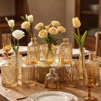 Mini Bud Vases Centerpieces for Tables,Clear Bud Vases for Flowers,Small Flower Vases Suitable for Birthday Party,Anniversary,Wedding Reception,Baby Shower (Gold, 12PCS) - Image 4