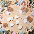 50 Sets Baby Shower Soap Favors for Guests Boy Girl Mini Handmade Scented Soaps with Thank You Tags and Organza Bags for Shower Gender Reveal Party Favors (Oh Baby,White Bodysuit) - Image 5