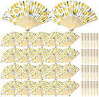 Karenhi 36 Pcs Lemon Party Hand Fans Bulk Summer Capri Party Decorations by Karenhi