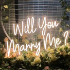 Will You Marry Me Neon Sign Wedding Led Light Party Decor Backdrop Wall Decor Wedding Gift For Her Neon ArtSize:23x15inches - Image 2