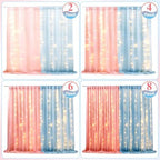 Ledido 10×10ft Pink Blue Tulle Backdrop Curtain with Light(4 Panels 5×8ft) - Image 4