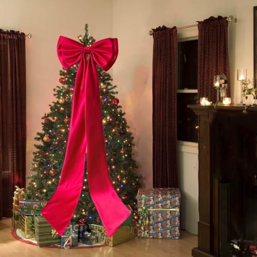 75x18 Inch Giant Red Bow Decoration Big Bows for Christmas Trees Wall - Image 5