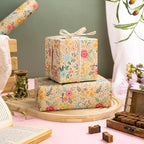 WRAPAHOLIC 30 Inch Jumbo Kraft Floral Wrapping Paper Roll - 30 Inch x 100 Feet Jumbo Roll - Spring Summer Garden Flower Design Perfect for Wedding, Bridal Shower, Birthday - Image 5