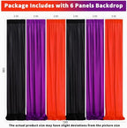 Halloween Backdrop Curtain 15ftx10ft - Halloween Wrinkle Free Satin Drapes - Image 4