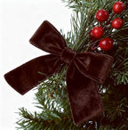 Meseey 4 Inch Wide Brown Velvet Wired Ribbon, 10 Yards Velvet Ribbon with Wire Edge for Christmas Tree, Wreaths, Gift Wrapping, Bows, Crafts, Wedding and Holiday Decorations - Image 5