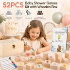 123 PCS Baby Shower Game Kit – Creative Wooden DIY Game with Markers, Fun Activities for Guests, Perfect for Baby Shower Boys & Girls, Interactive Painting & Memory-Making Party Game - Image 3