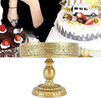 Cake Stands, Vintage Golden Cake Stand Round Dessert Displays Plate for Party Wedding (M) - Image 3