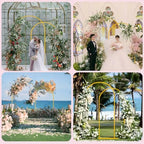 Bazen Wedding Arch Backdrop Stand 7.2FT, 6.6FT Set of 2 Metal Arch Backdrop Stand for Birthday Party Wedding Ceremony Bridal Baby Shower Banquet Party Event Decor - Image 3