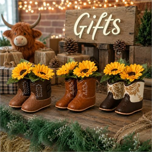 12 PCS Baby Shower Decorations for Table, Cowboys and Cowgirls - Image 4