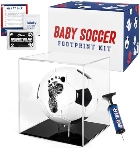Circa Print Baby Soccer Ball Handprint Kit, Ink Pad for Hand and Footprints - Unique Keepsake for Dads, Shower Present for Moms, Newborn Gift by CircaPrint