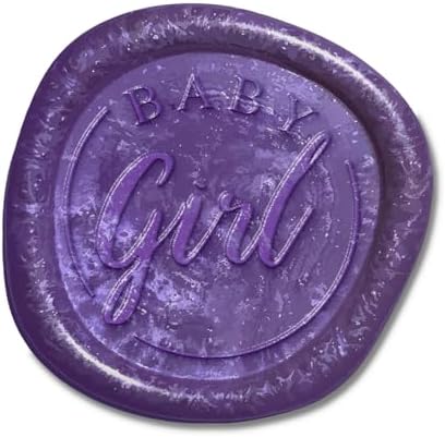 Infusion Wax Seal Baby Stickers - Elegant Self-Adhesive Baby Shower Envelope Seals in 12 Color Options - Perfect for Invitations, Cards, & Party Favors - 25 Pack (Baby Girl) - Image 2