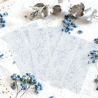 UNIQOOO 100 Pack Pre-Folded Dusty Blue Grace Bloom Vellum Jackets for 5x7 Invitations, 115GSM Transparent Vellum Jacket for Vintage Themed Wedding & Events - Image 5
