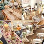 12 Pack Champagne Cheesecloth Table Runner 35x120 Inches, Summer Cheese Cloth Table Runner 10FT Boho Sheer Gauze Runner for Bridal Shower Wedding Baby Shower Party Decor - Image 5