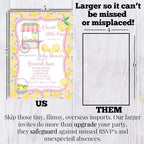 Custom Baby Shower Invites Pink Lemon Invitations for Girls, Pack of 20 5x7 Personalized Lemon Themed Invites with Envelopes - Unique Lemon Baby Shower Cards by AmandaCreation - Image 7