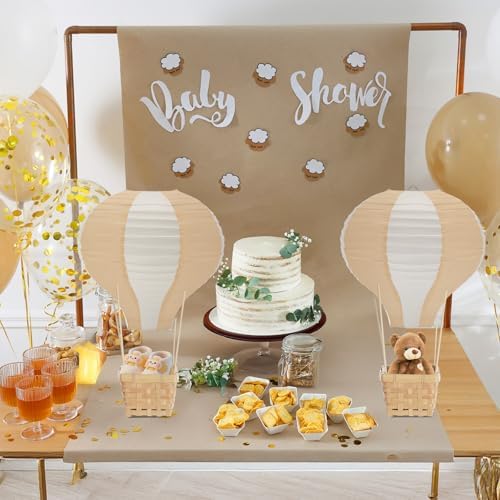 Meooeck 14 Sets Light Brown Hot Air Balloon Table Centerpieces Decor - Image 5
