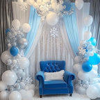 20 x 10ft Wrinkle Free Dusty Blue Backdrop Curtains for Parties Weddings, Thick Silky Polyester Fabric Backdrop Drapes, 4 Panels 5X 10 ft Photo Background Cloth for Birthday Gender Reveal Photography - Image 5