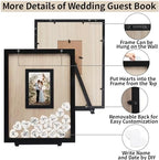 Wedding Guest Book Alternative, Guest Book Wedding Reception, Wedding Guest Book with Wooden Hearts Guest Book Signs for Wedding Anniversary Birthday Party Baby Shower - Image 3